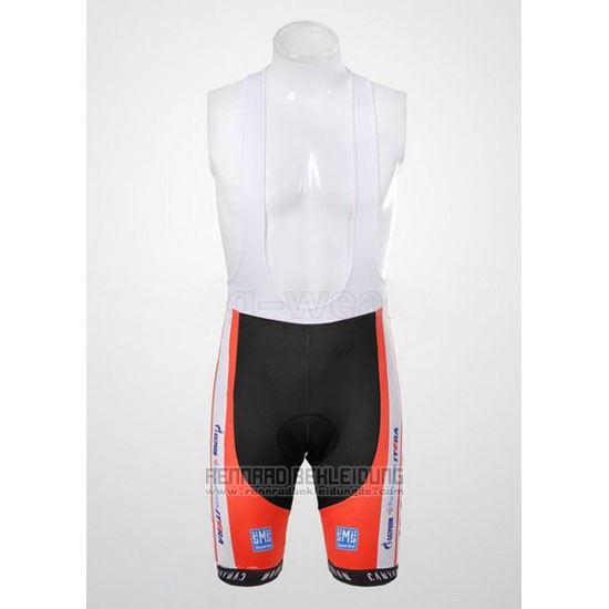 2012 Fahrradbekleidung Katusha Wei und Orange Trikot Kurzarm und Tragerhose
